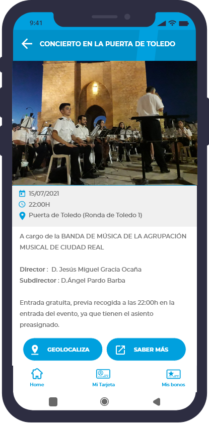 Agenda cultural disponible en App tarjeta ciudadana de KeySmartCity