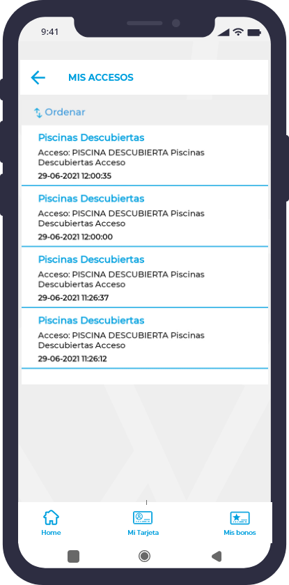 Histórico de accesos con app de KeySmartCity