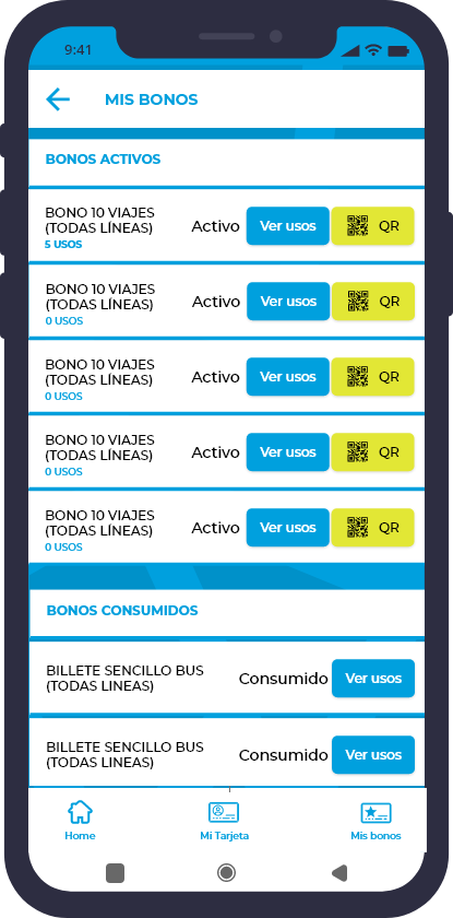 Bonos activos con app tarjeta ciudadana de KeySmartCity