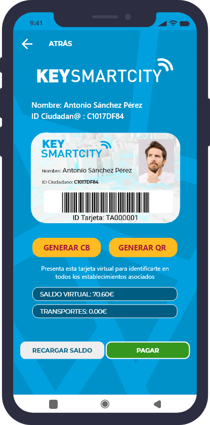 Tarjeta ciudadana virtual de KeySmartCity